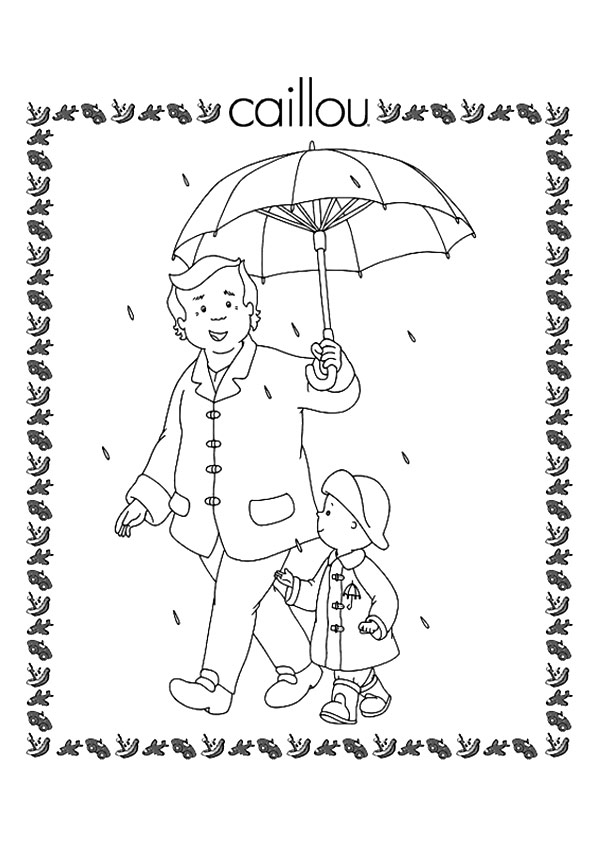 Plansa de colorat cu Caillou 69 66
